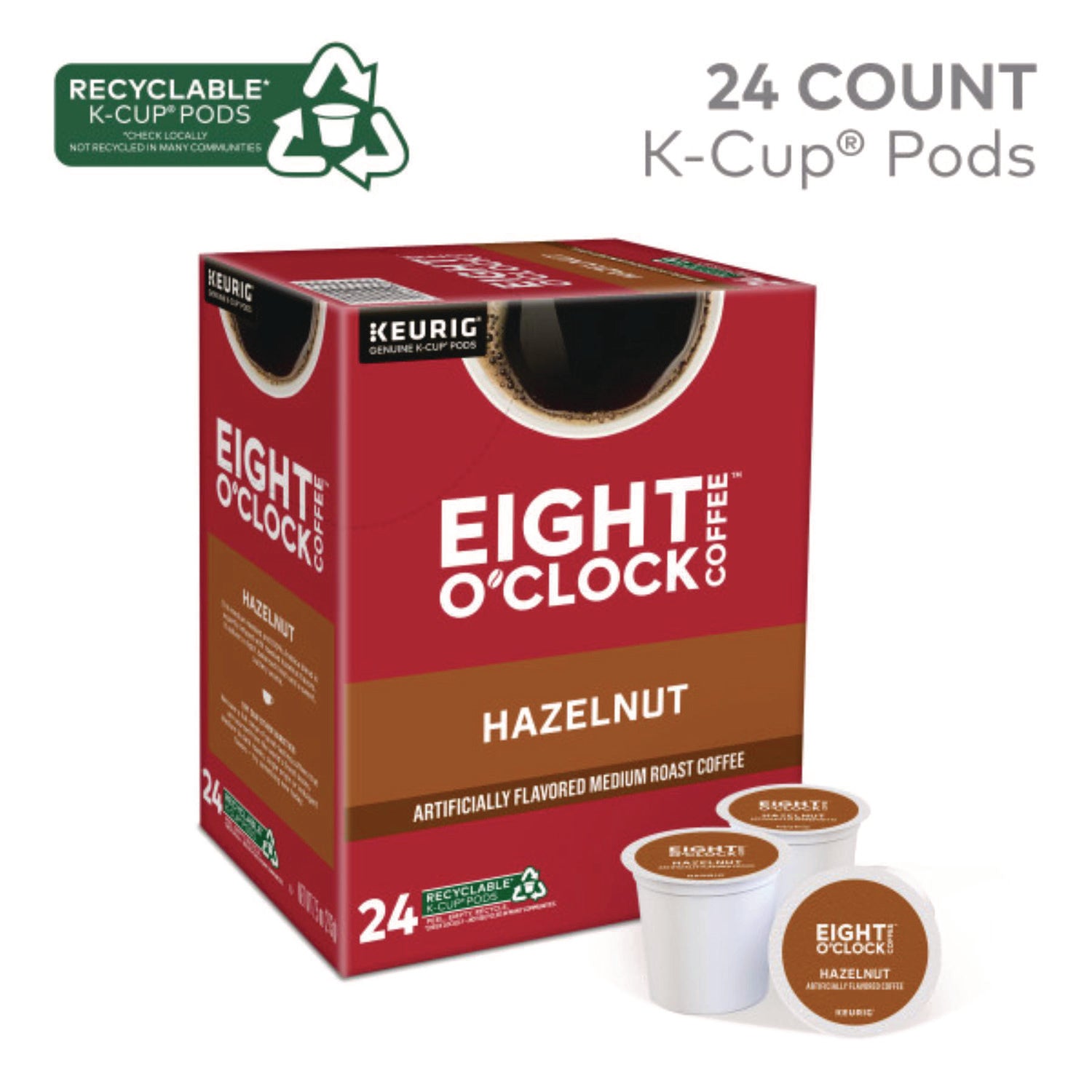 Hazelnut Coffee K-Cups, 24/Box