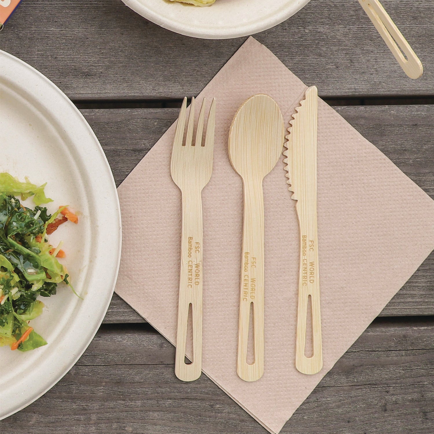 Bamboo Cutlery, Fork, 6.7", Natural, 2,000/Carton