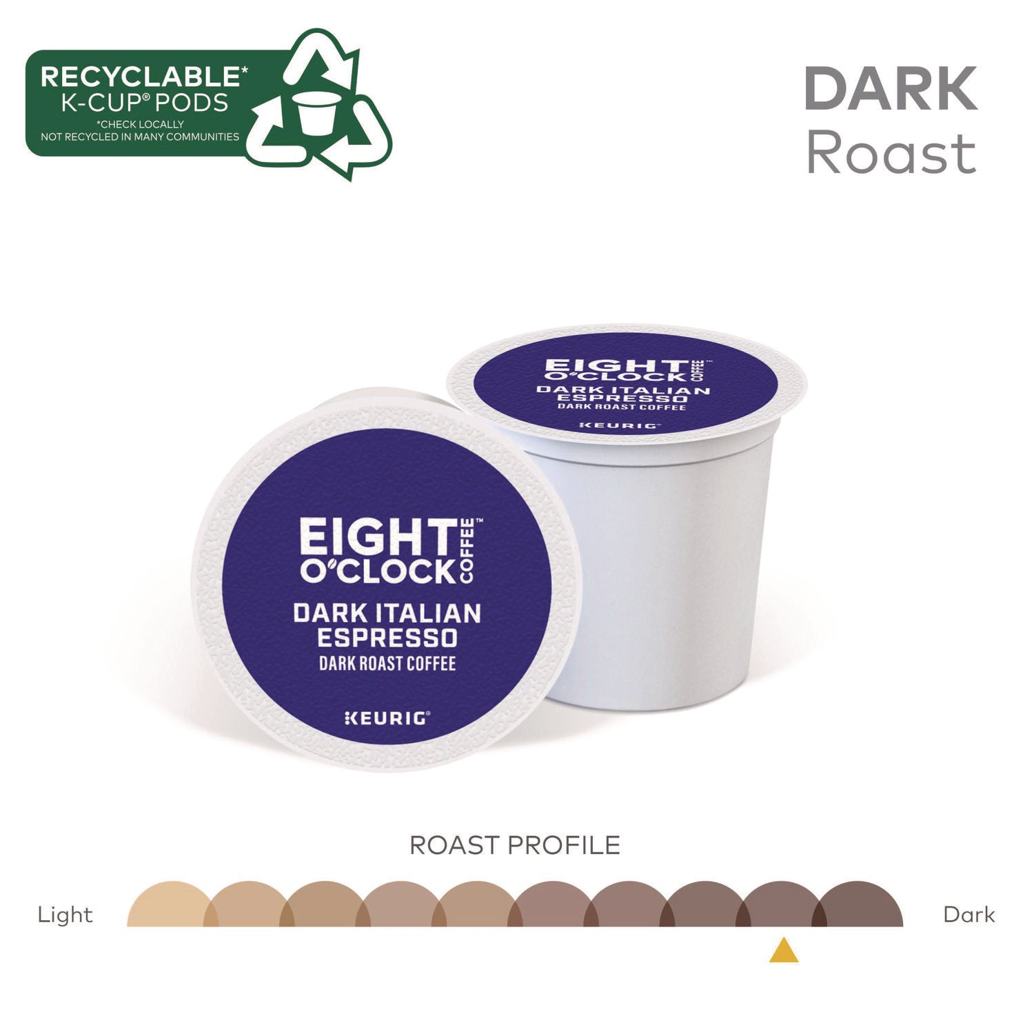 Dark Italian Espresso Coffee K-Cups, 24/Box