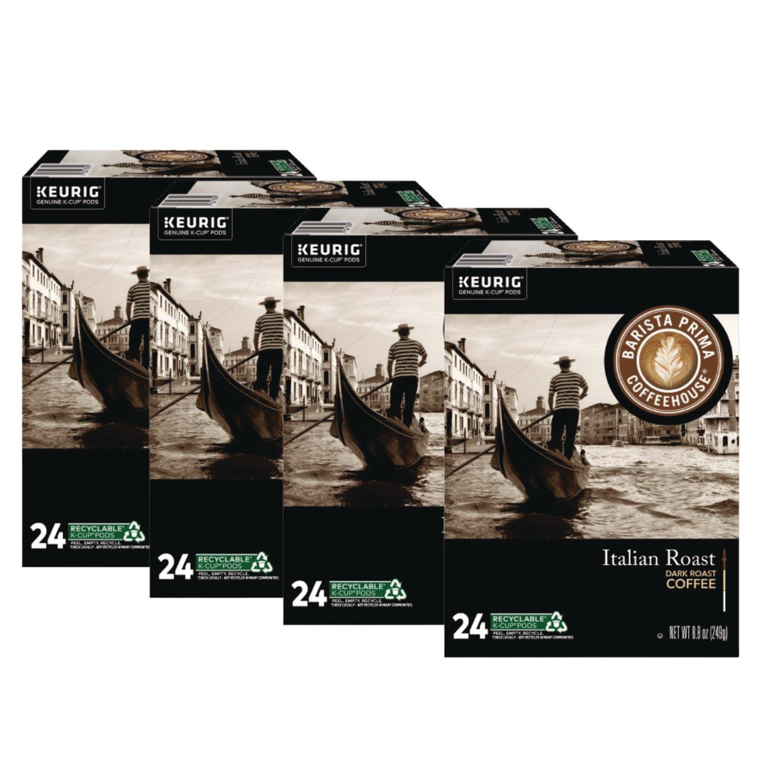 Italian Roast K-Cups Coffee Pack, 24/Box, 4 Box/Carton