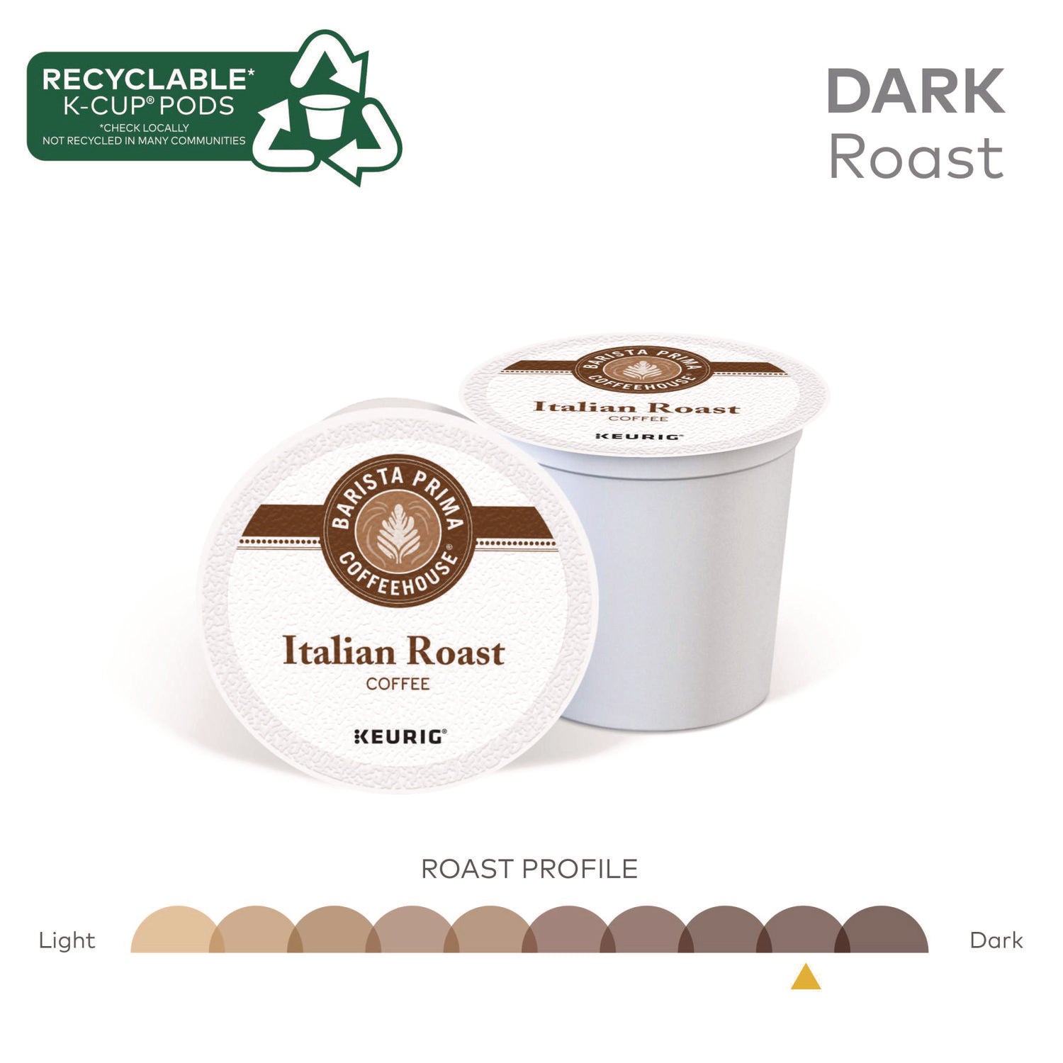 Italian Roast K-Cups Coffee Pack, 24/Box, 4 Box/Carton