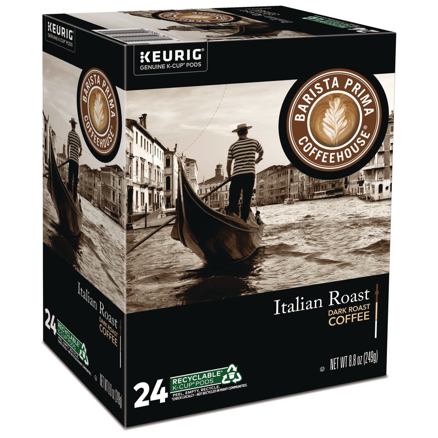 Italian Roast K-Cups Coffee Pack, 24/Box, 4 Box/Carton