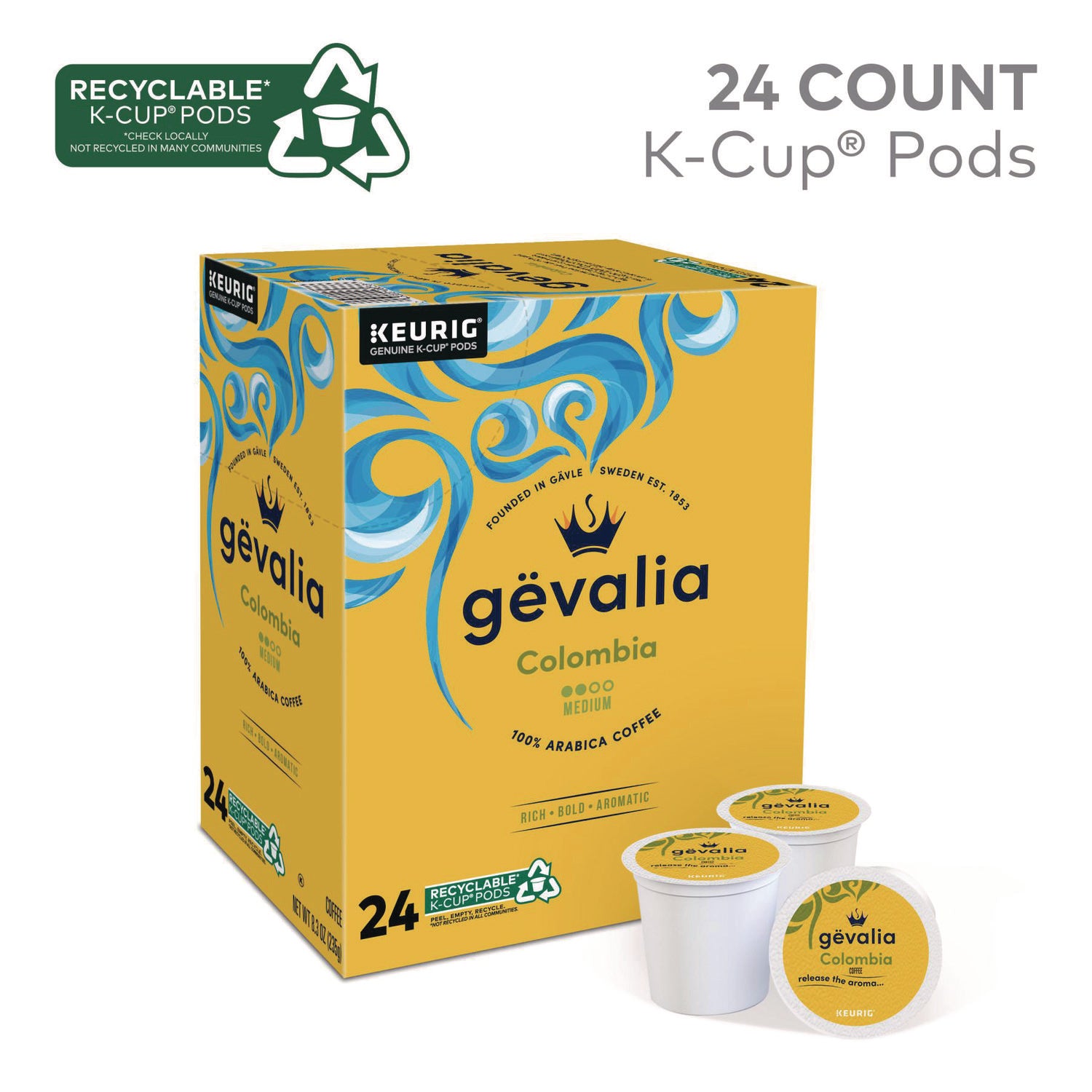 Kaffee Colombia K-Cups, 24/Box