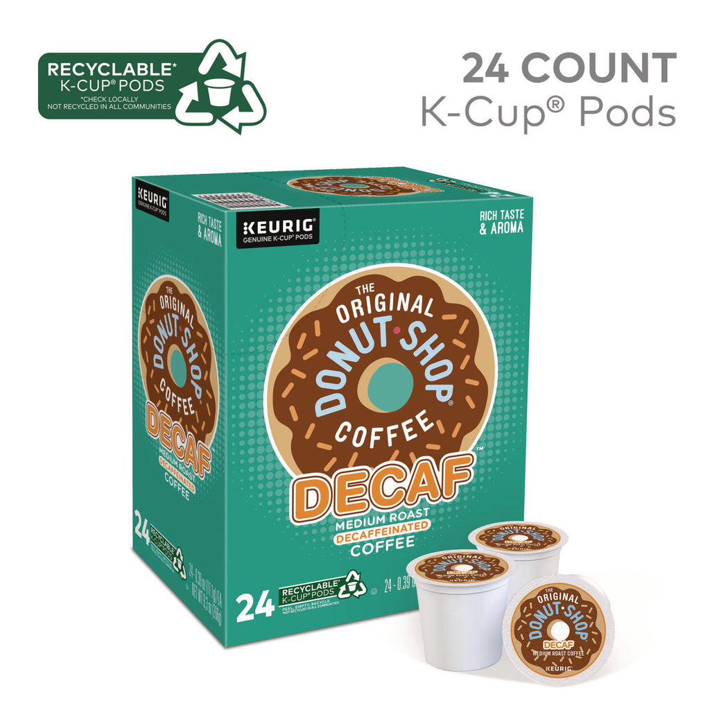 Donut Shop Decaf Coffee K-Cups, 24/Box