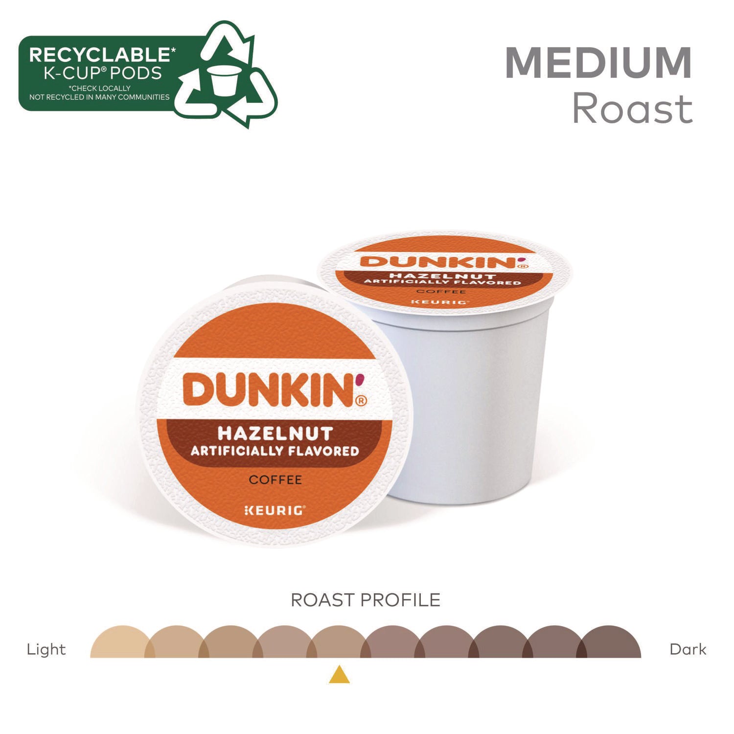K-Cup Pods, Hazelnut, 22/Box