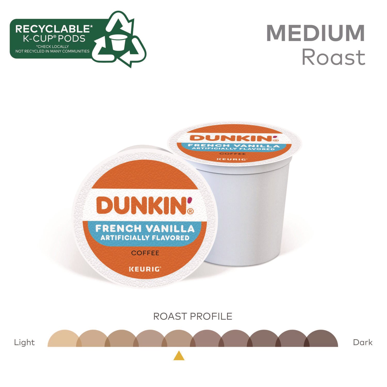 K-Cup Pods, French Vanilla, 22/Box