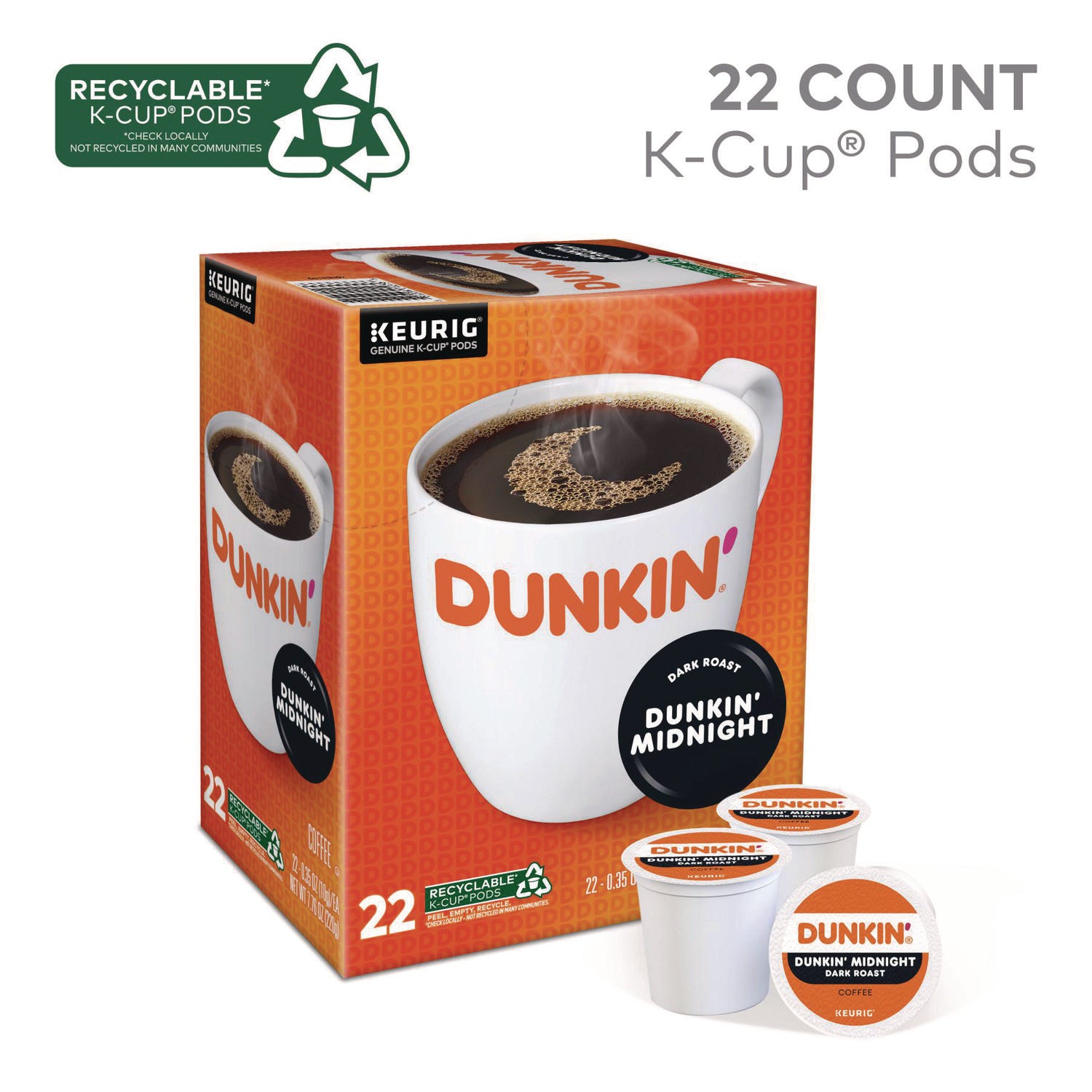 K-Cup Pods, Original Dark Roast, 22/Box