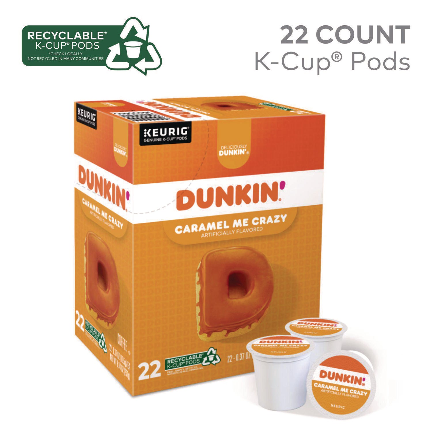 K-Cup Pods, Caramel Me Crazy, 22/Box