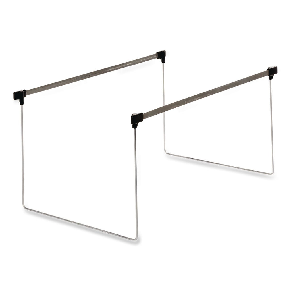 Letter Size Adjustable Hanging File Folder Frame, 14" to 18" Long, Gray/Silver, 2/Box