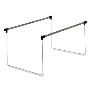 Letter Size Adjustable Hanging File Folder Frame, 14" to 18" Long, Gray/Silver, 2/Box