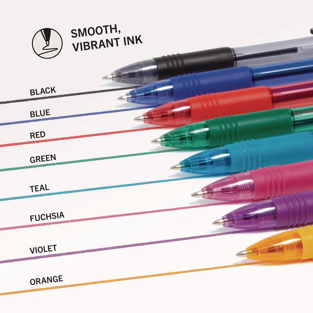 Z-Grip Ballpoint Pen, Retractable, Medium 1 mm, Assorted Business and Artistic Ink Colors, Assorted Barrel Colors, 24/Pack
