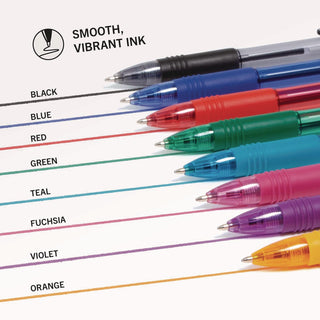 Z-Grip Ballpoint Pen, Retractable, Medium 1 mm, Assorted Business and Artistic Ink Colors, Assorted Barrel Colors, 24/Pack