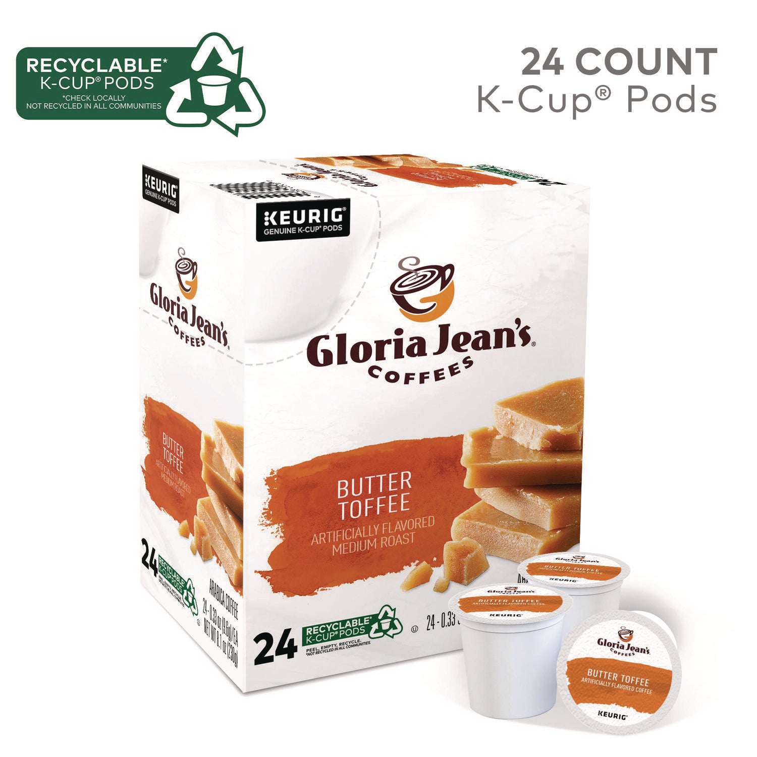Butter Toffee Coffee K-Cups, 24/Box
