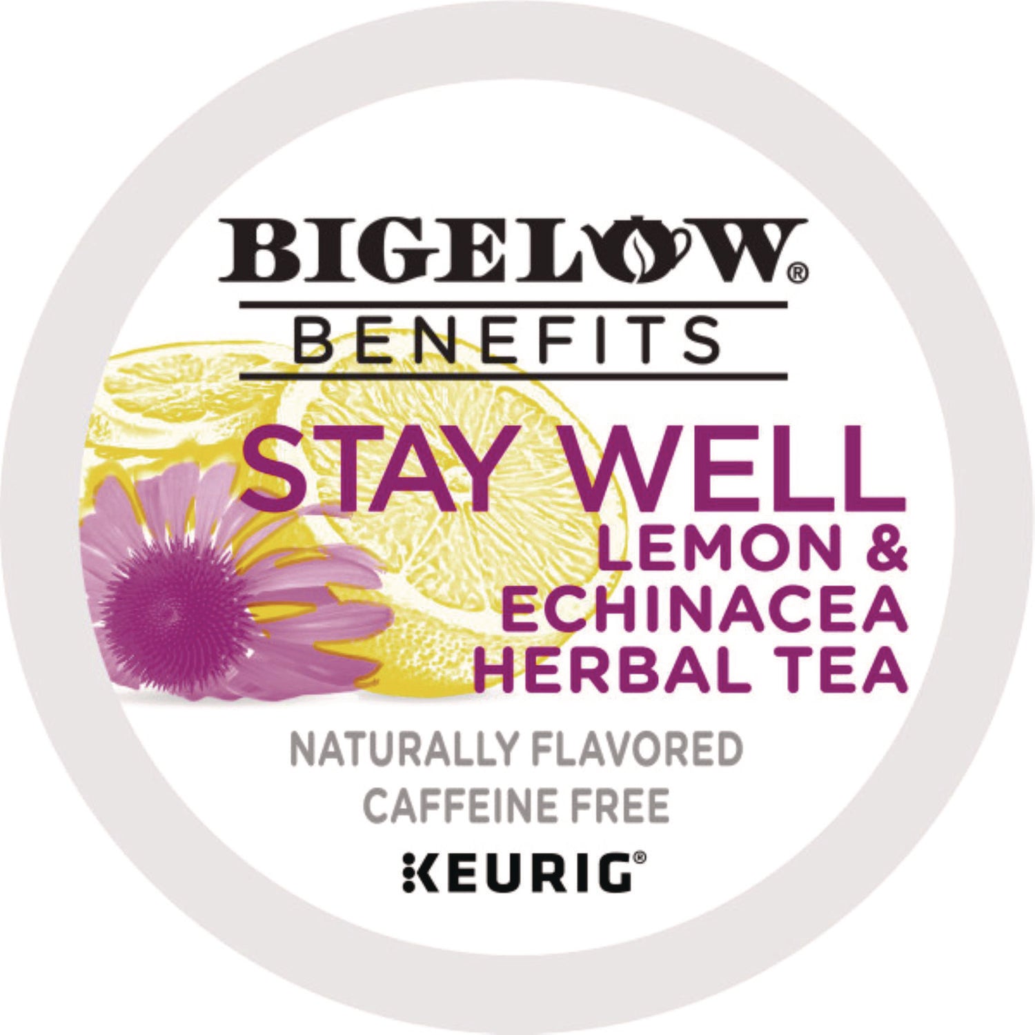 Benefits Lemon and Echinacea Herbal K-Cup, 0.11 oz, 22/Box