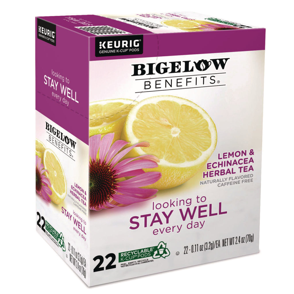 Benefits Lemon and Echinacea Herbal K-Cup, 0.11 oz, 22/Box