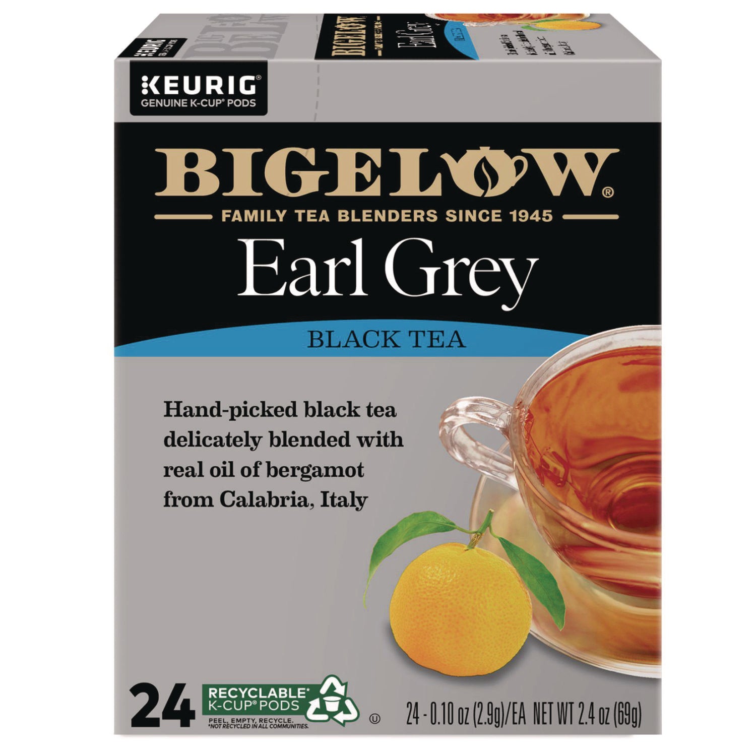 Earl Grey Tea K-Cup Pack, 24/Box