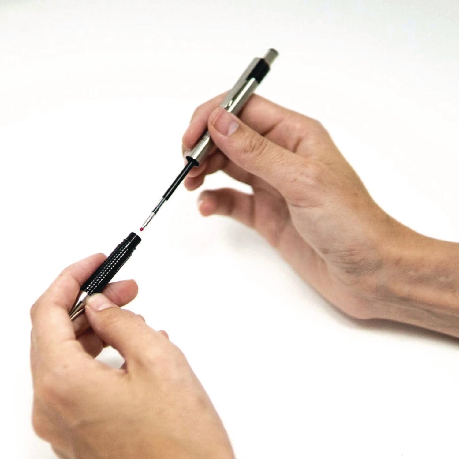 G-301 Gel Pen, Retractable, Medium 0.7 mm, Black Ink, Stainless Steel/Black Barrel