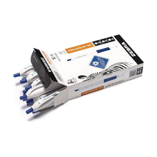 Sarasa Dry X1+ Retractable Gel Pen, Medium 0.7 mm, Blue Ink, White/Blue Barrel, 12/Pack