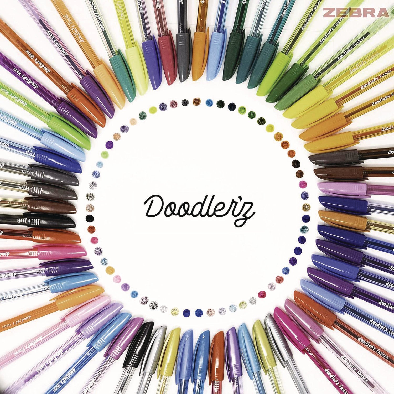 Doodler'z Gel Pen, Stick, Bold 1 mm, Assorted Ink and Barrel Colors, 60/Pack