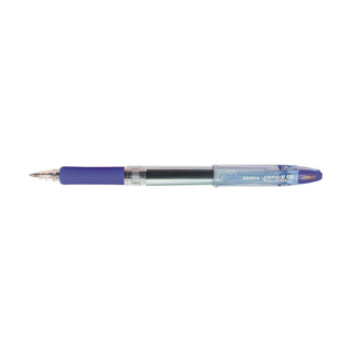 Jimnie Gel Pen, Stick, Medium 0.7 mm, Blue Ink, Clear/Blue Barrel, 12/Pack