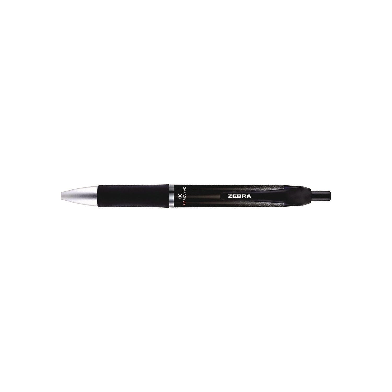 Sarasa Dry Gel X1 Gel Pen, Retractable, Medium 0.7 mm, Black Ink, Black Barrel, 12/Pack