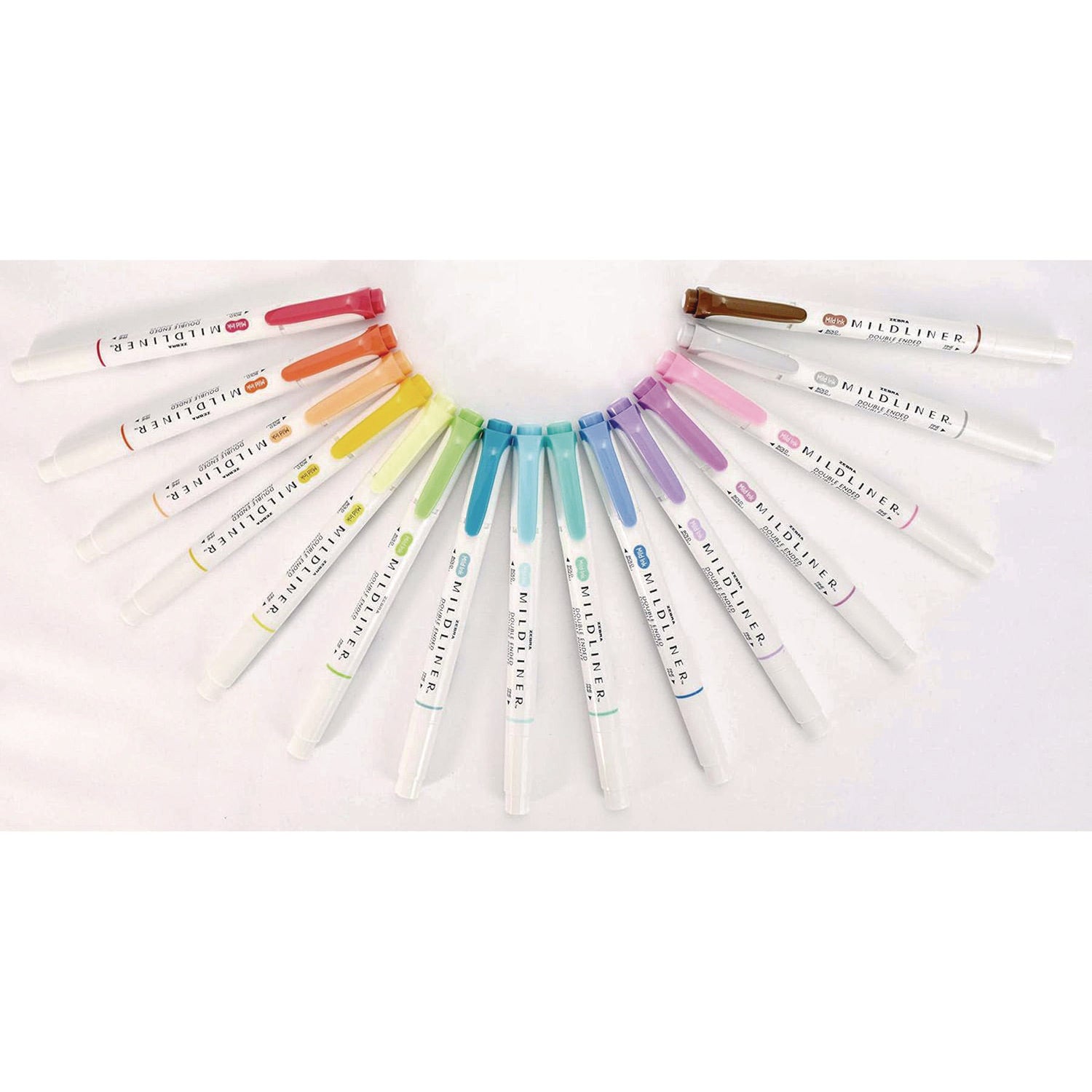 Mildliner Double Ended Highlighter, Assorted Ink Colors, Bold-Chisel/Fine-Bullet Tips, Assorted Barrel Colors, 15/Pack