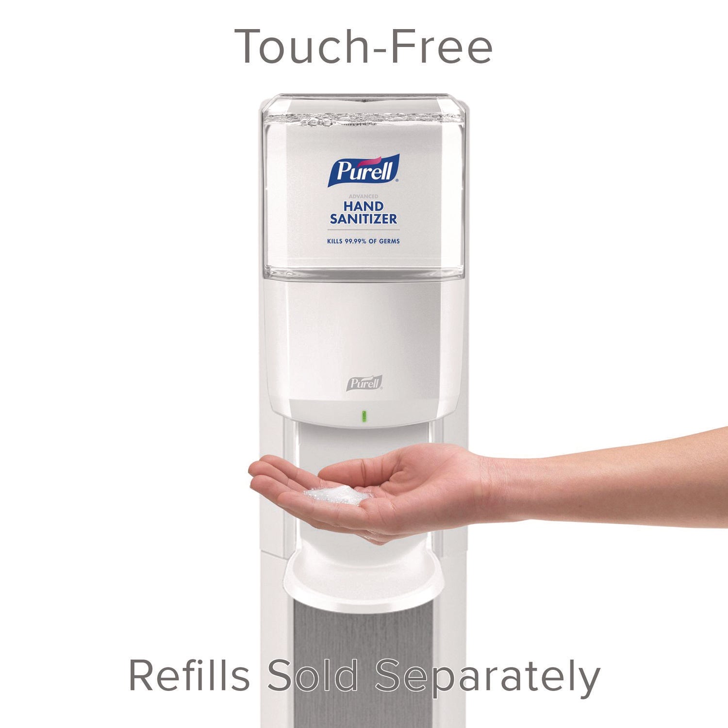 PURELL Messenger ES8 Silver Panel Floor Stand with Dispenser - Floor - Silver