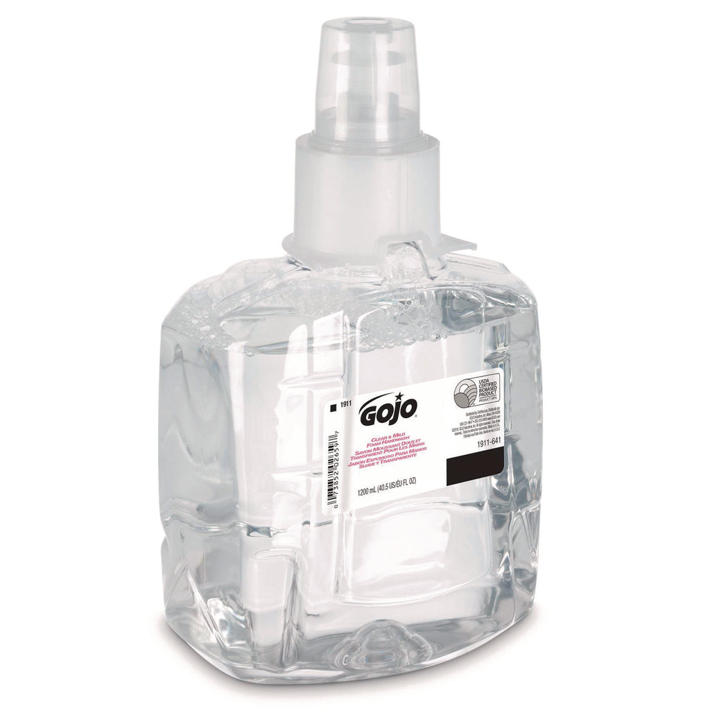 Clear and Mild Foam Handwash Refill, For GOJO LTX-12 Dispenser, Fragrance-Free, 1,200 mL Refill