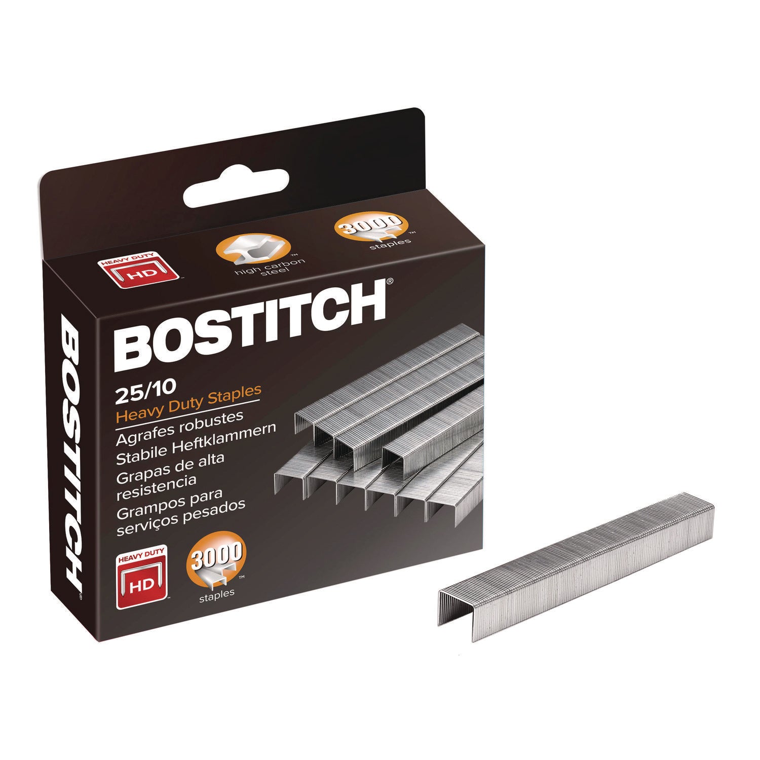 Premium High-Capacity Staples, 0.38" Leg, 0.5" Crown, Steel, 3,000/Box