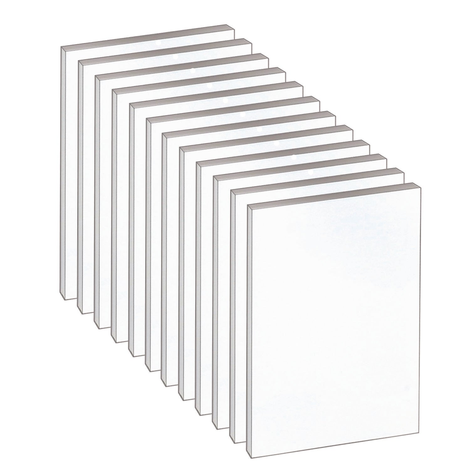 TOPS Second Nature Gum Top Recycled Pads - 100 Sheets - Plain - Double Stitched - 4" x 6" - White Paper - Hard Cover, Perforated - Recycled - 12 / Pack