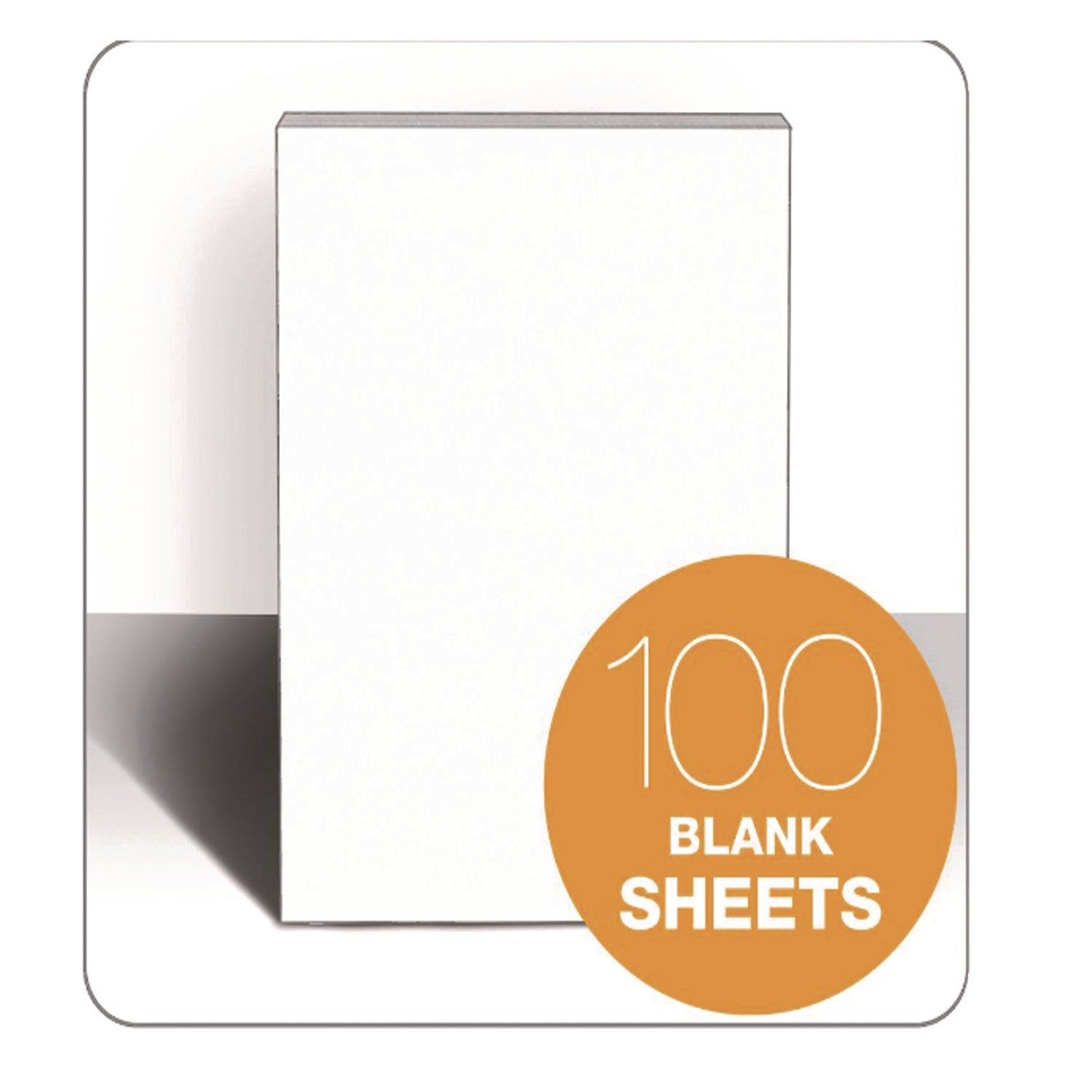 TOPS Second Nature Gum Top Recycled Pads - 100 Sheets - Plain - Double Stitched - 4" x 6" - White Paper - Hard Cover, Perforated - Recycled - 12 / Pack