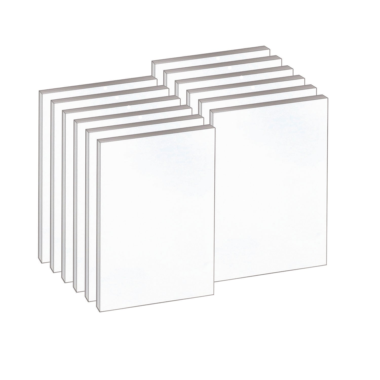 TOPS Second Nature Gum Top Recycled Pads - 100 Sheets - Plain - Double Stitched - 4" x 6" - White Paper - Hard Cover, Perforated - Recycled - 12 / Pack