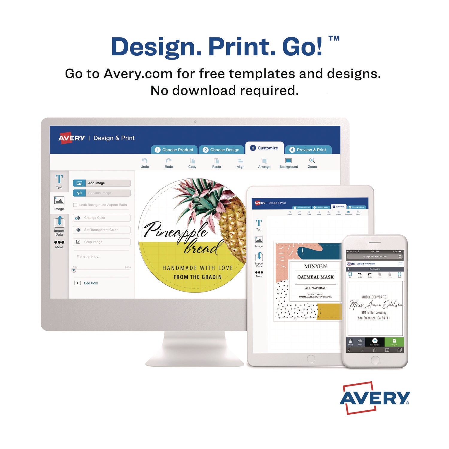 Avery 3-1/2" Diskette Labels - Permanent Adhesive - Laser, Inkjet - 630 Total Label(s) - 630 / Box