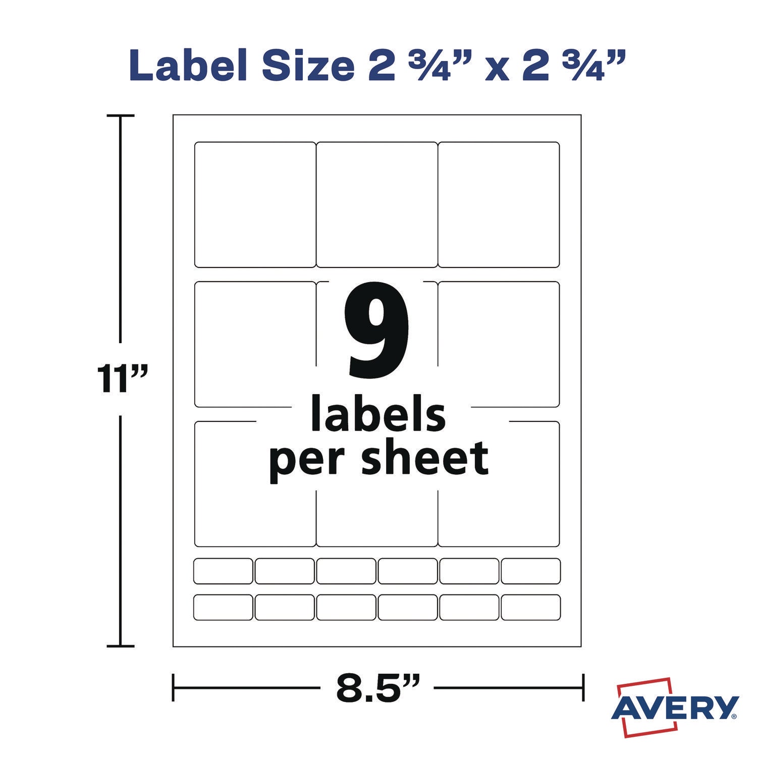 Avery 3-1/2" Diskette Labels - Permanent Adhesive - Laser, Inkjet - 630 Total Label(s) - 630 / Box