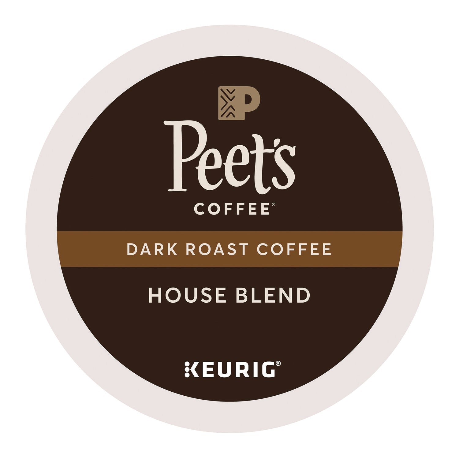 Peet's Coffee K-Cup House Blend Coffee - Compatible with Keurig Brewer - Dark - 22 / Box