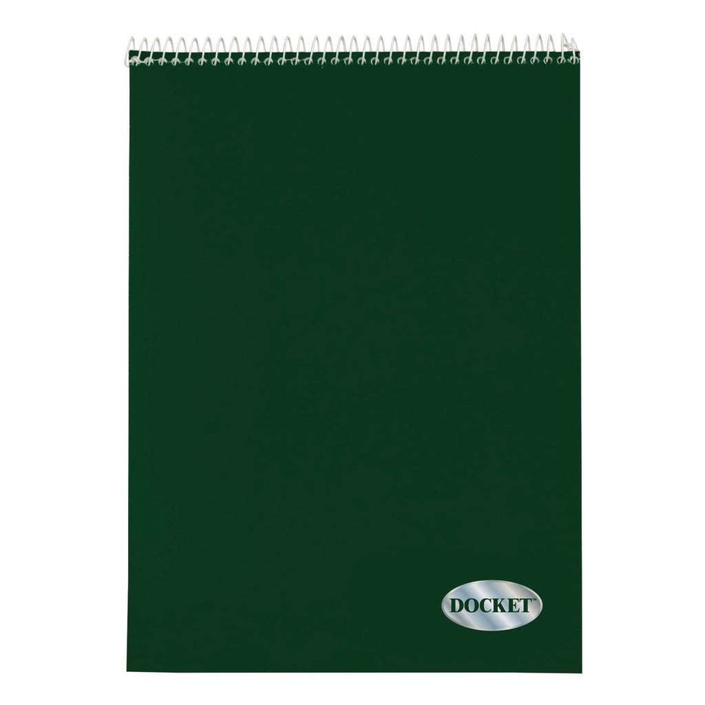 TOPS Docket Top Wire Quadrille Pad - 70 Sheets - Wire Bound - 8 1/2" x 11 3/4" - White Paper - Chipboard Cover - Perforated, Hard Cover - 1 Each