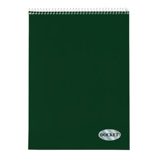 TOPS Docket Top Wire Quadrille Pad - 70 Sheets - Wire Bound - 8 1/2" x 11 3/4" - White Paper - Chipboard Cover - Perforated, Hard Cover - 1 Each