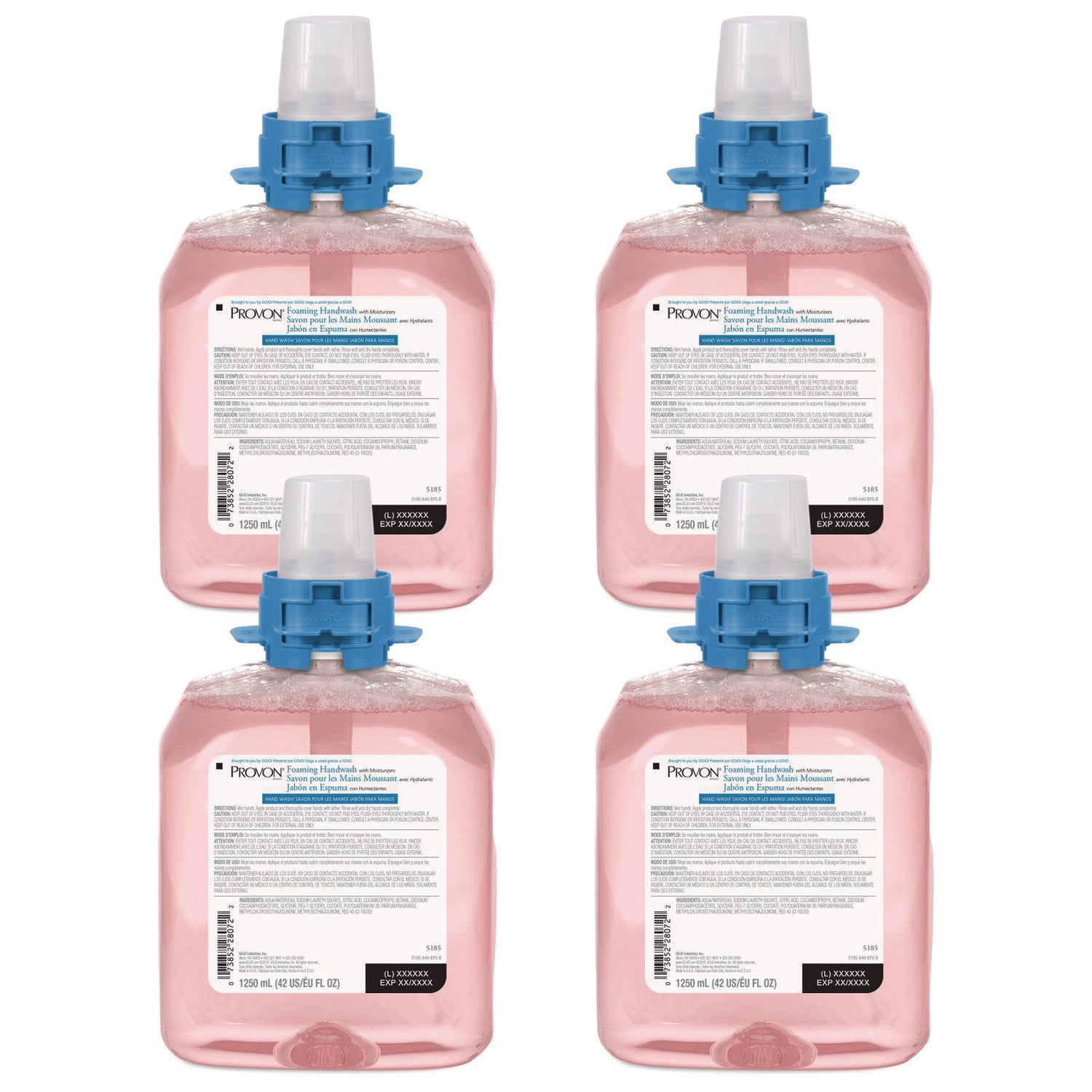 Foaming Handwash with Advanced Moisturizers, Refreshing Cranberry, 1,250 mL Refill, 4/Carton