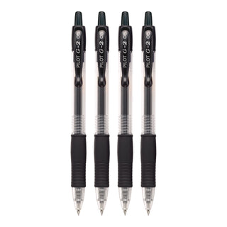 Pilot G2 Premium Gel Roller Pens - 0.5 mm Pen Point Size - Refillable - Retractable - Black Gel-based Ink - 4 / Pack