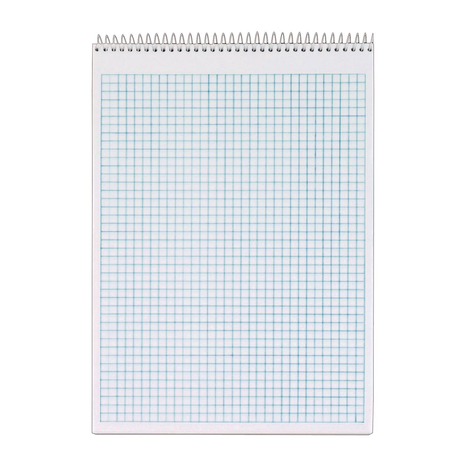 TOPS Docket Top Wire Quadrille Pad - 70 Sheets - Wire Bound - 8 1/2" x 11 3/4" - White Paper - Chipboard Cover - Perforated, Hard Cover - 1 Each