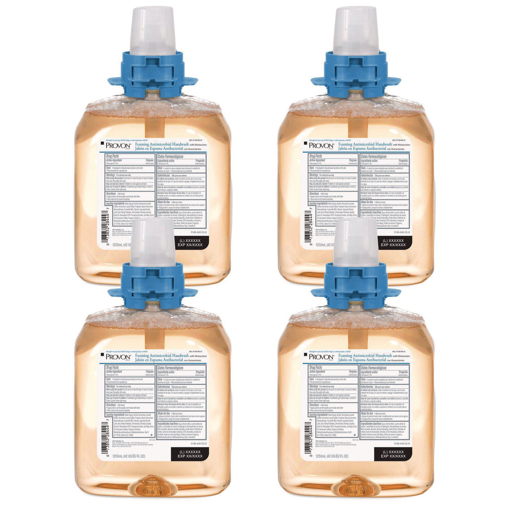 Foaming Antimicrobial Handwash, Moisturizer, FMX-12 Dispenser, Light Fruity, 1,250 mL Refill, 4/Carton