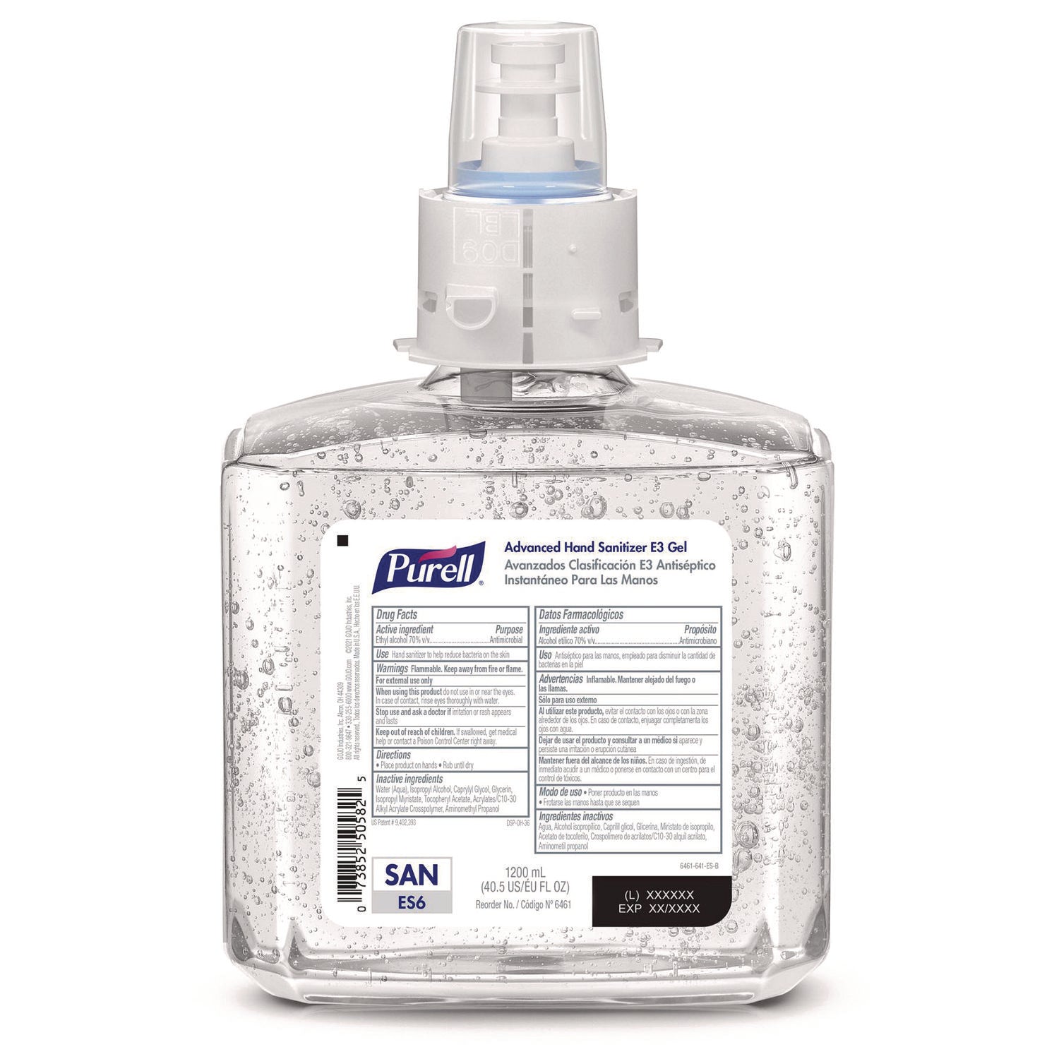 PURELL Hand Sanitizer Gel Refill - 40.6 fl oz (1200 mL) - Bacteria Remover, Kill Germs, Food Remover - Hand - Dye-free, Fragrance-free, No Rinse, Hygienic - 1 / Carton