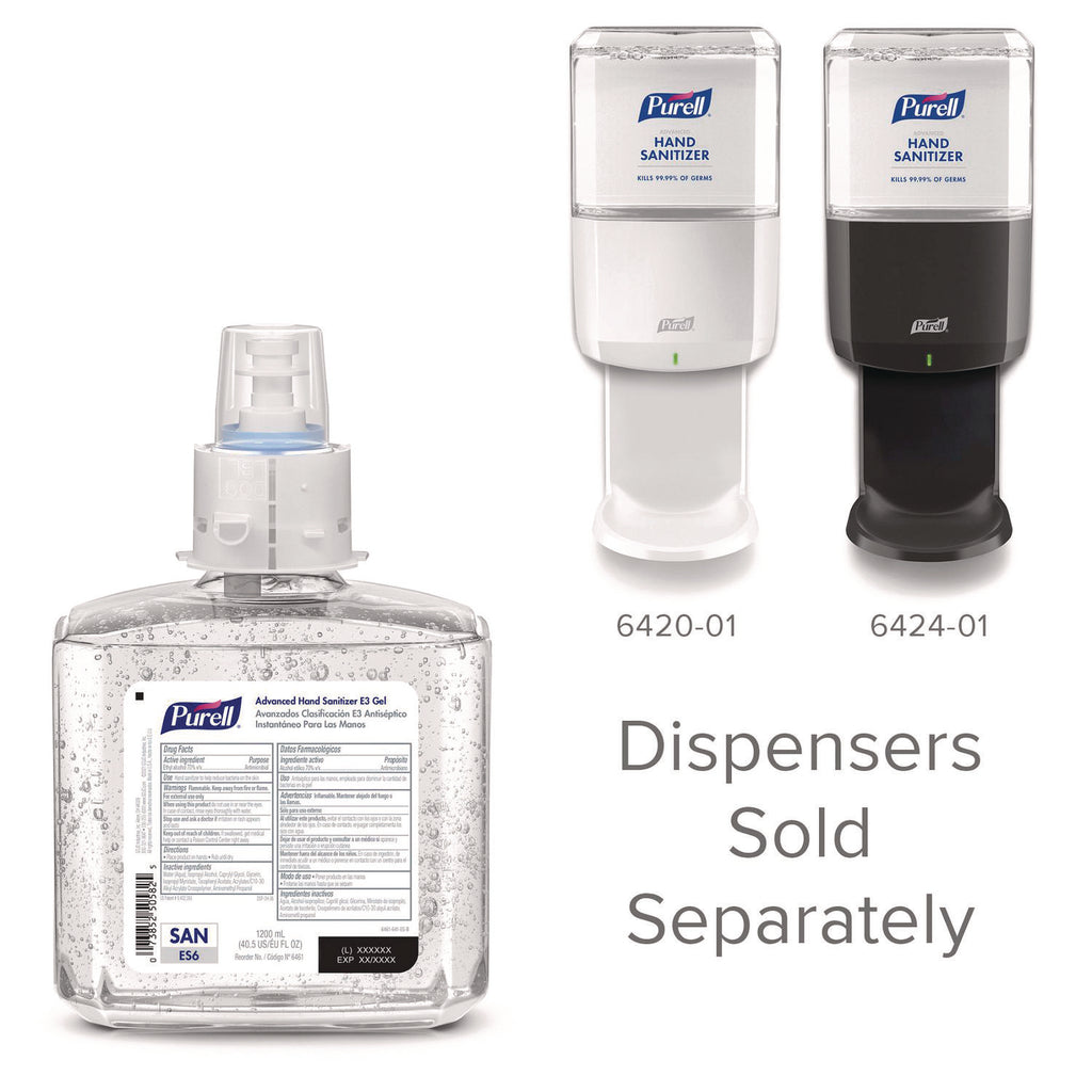 PURELL Hand Sanitizer Gel Refill - 40.6 fl oz (1200 mL) - Bacteria Remover, Kill Germs, Food Remover - Hand - Dye-free, Fragrance-free, No Rinse, Hygienic - 1 / Carton