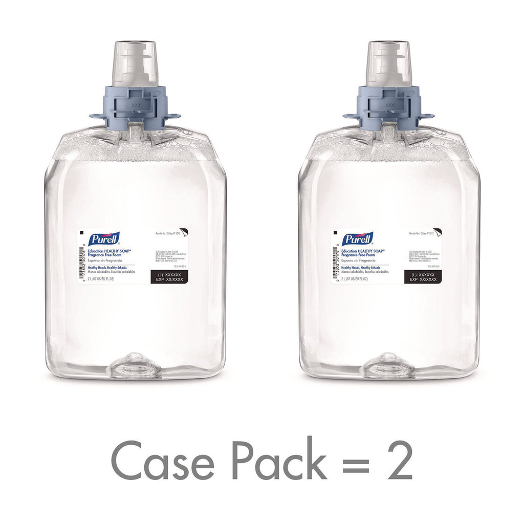 Education HEALTHY SOAP Fragrance Free Foam, 2,000 mL, 2/Carton