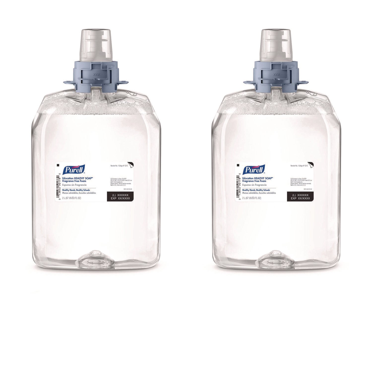 Education HEALTHY SOAP Fragrance Free Foam, 2,000 mL, 2/Carton