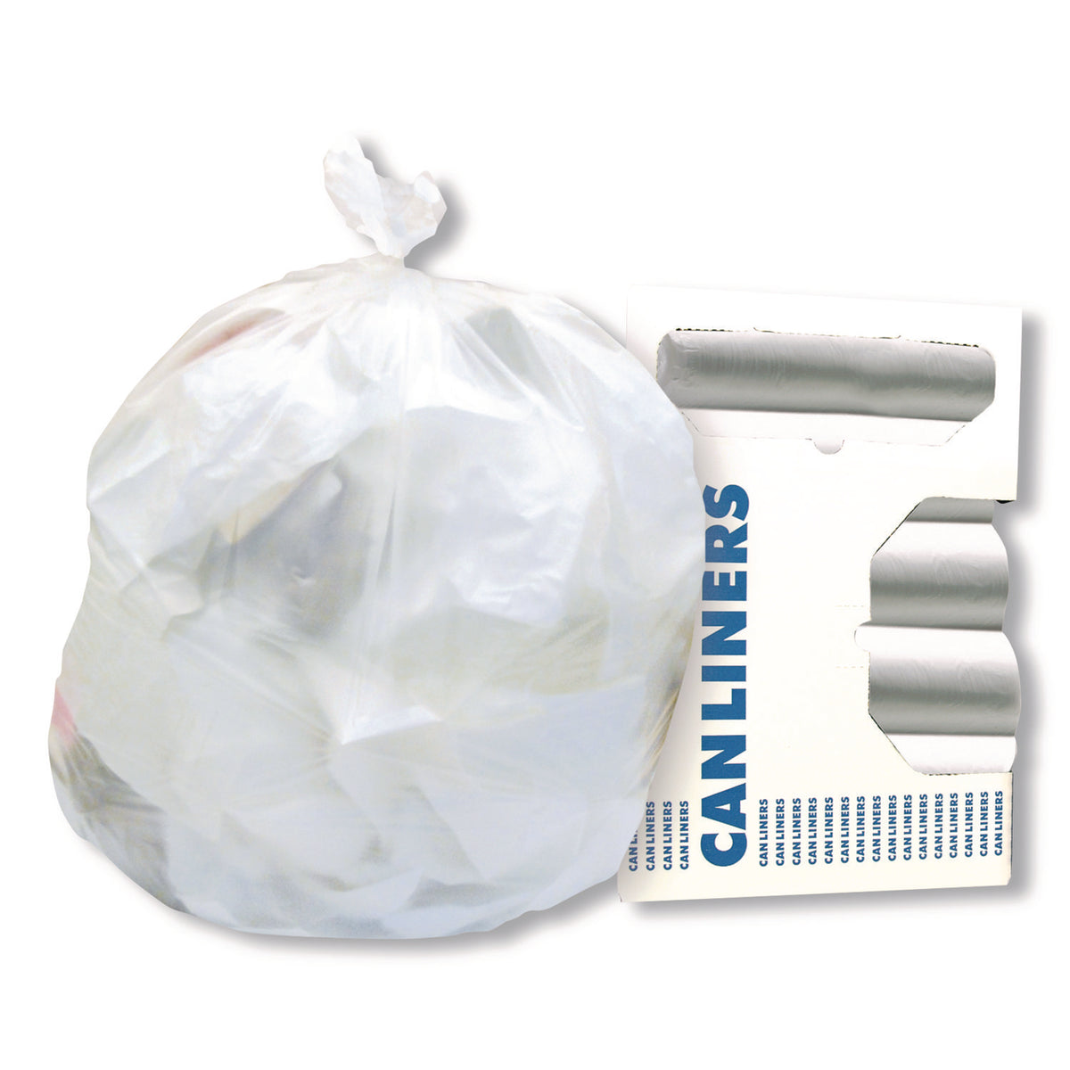 Heritage AccuFit .9mil Clear Can Liners - 55 gal/55 lb Capacity - 40" Width x 53" Length - 0.90 mil (23 Micron) Thickness - Clear - 100/Carton - Can