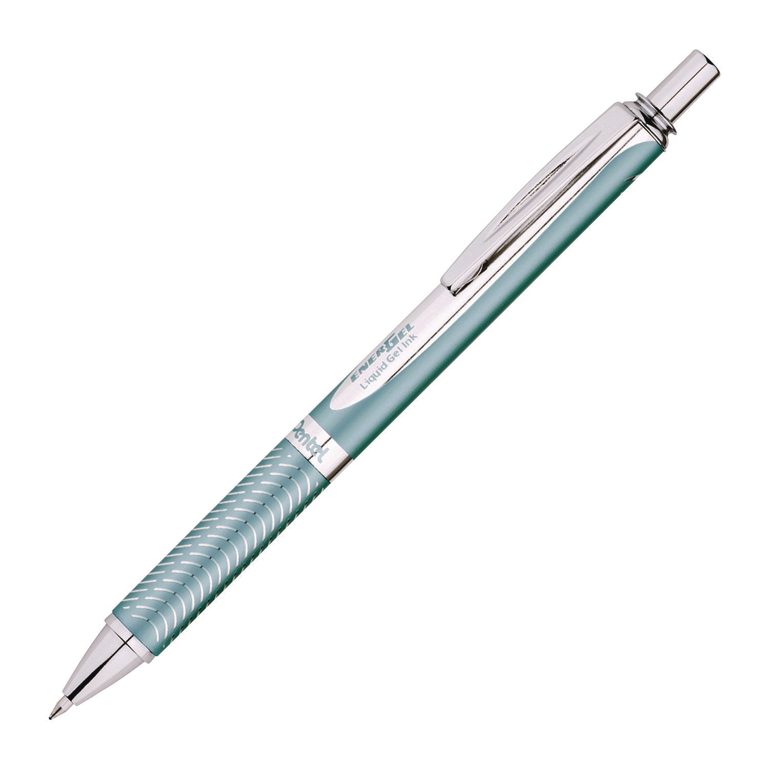 EnerGel EnerGel Alloy Gel Pen - Medium Pen Point - 0.7 mm Pen Point Size - Refillable - Retractable - Black Gel-based Ink - Aluminum Alloy Barrel - 1 / Pack