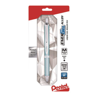 EnerGel EnerGel Alloy Gel Pen - Medium Pen Point - 0.7 mm Pen Point Size - Refillable - Retractable - Black Gel-based Ink - Aluminum Alloy Barrel - 1 / Pack