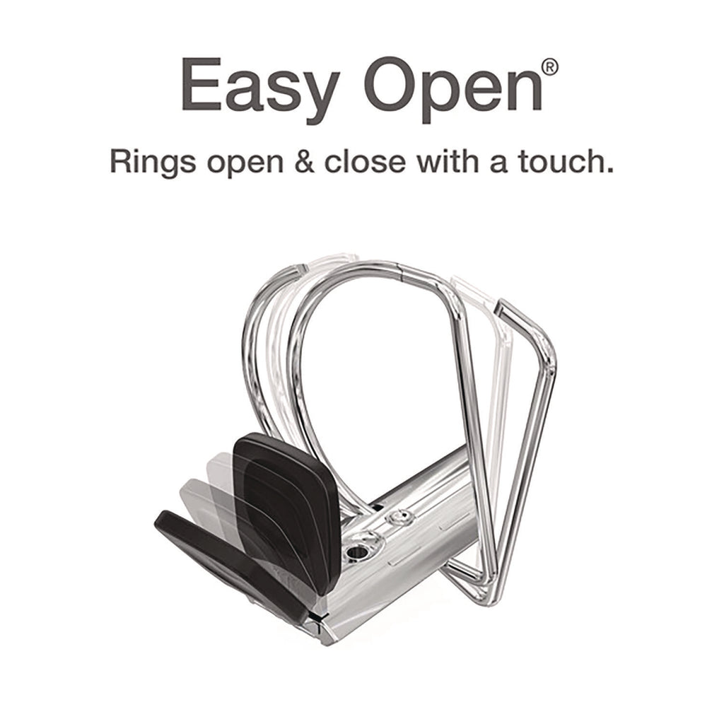 Premier Easy Open ClearVue Locking Slant-D Ring Binder, 3 Rings, 2" Capacity, 11 x 8.5, White