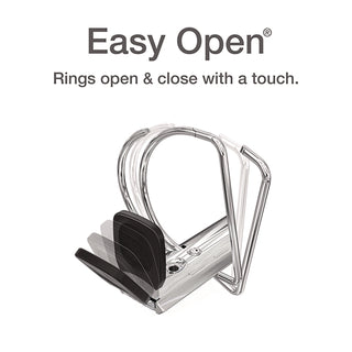 Premier Easy Open ClearVue Locking Slant-D Ring Binder, 3 Rings, 2" Capacity, 11 x 8.5, White